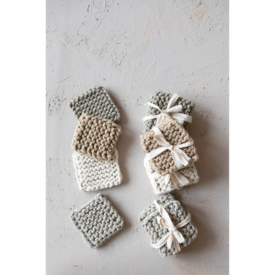 COTTON CROCHETED COASTERS