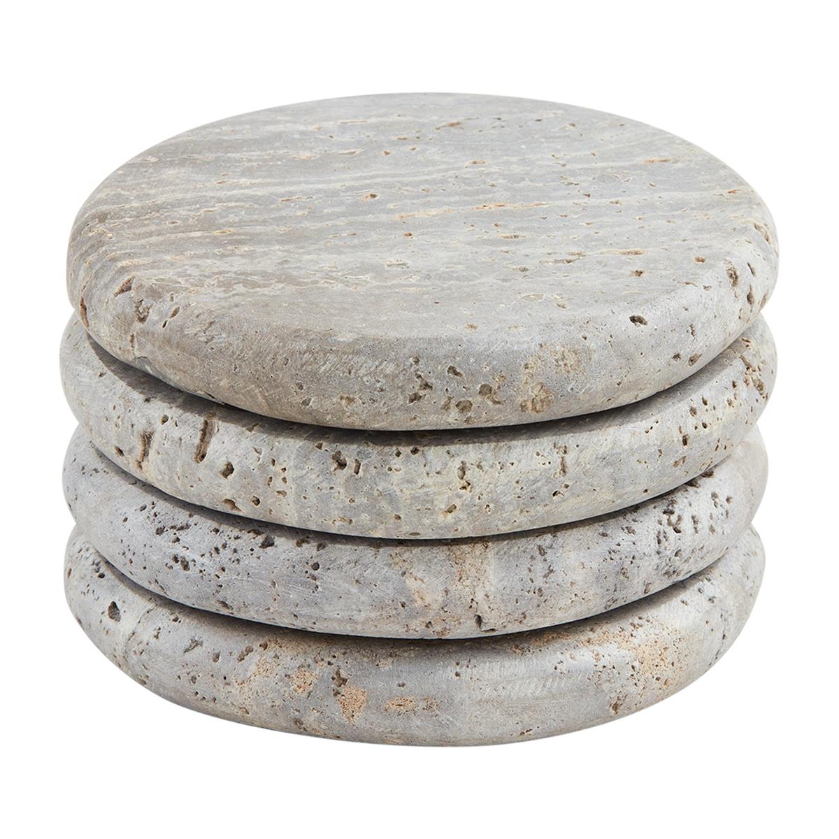 GRAY STONE COASTER SET