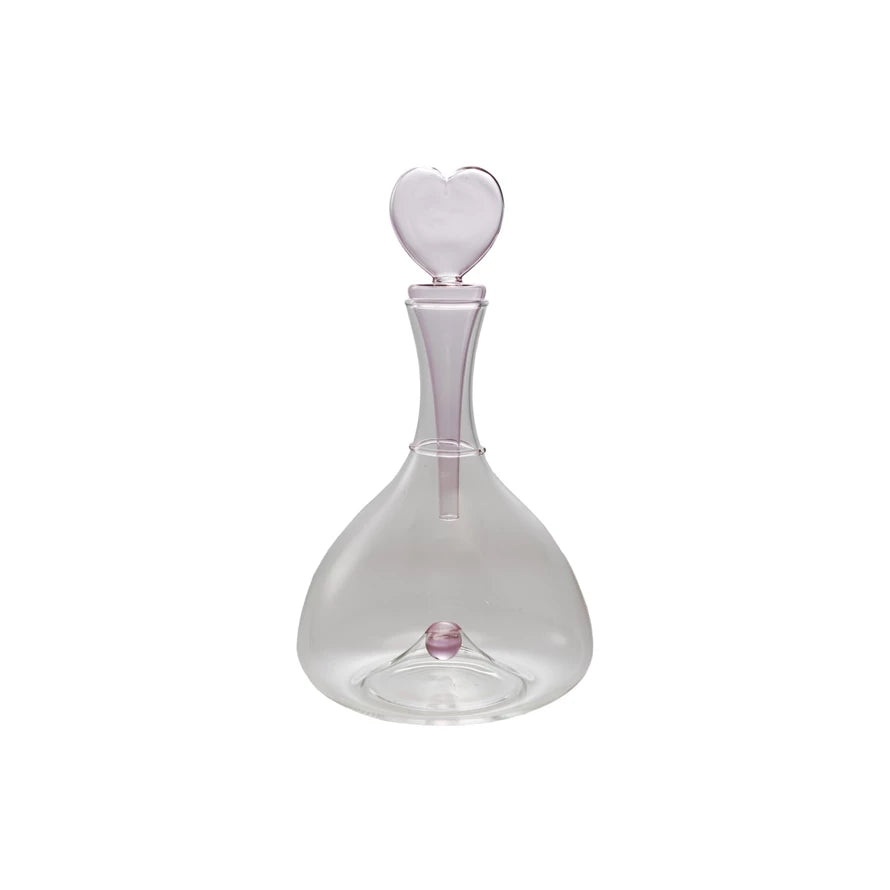 GLASS HEART DECANTER