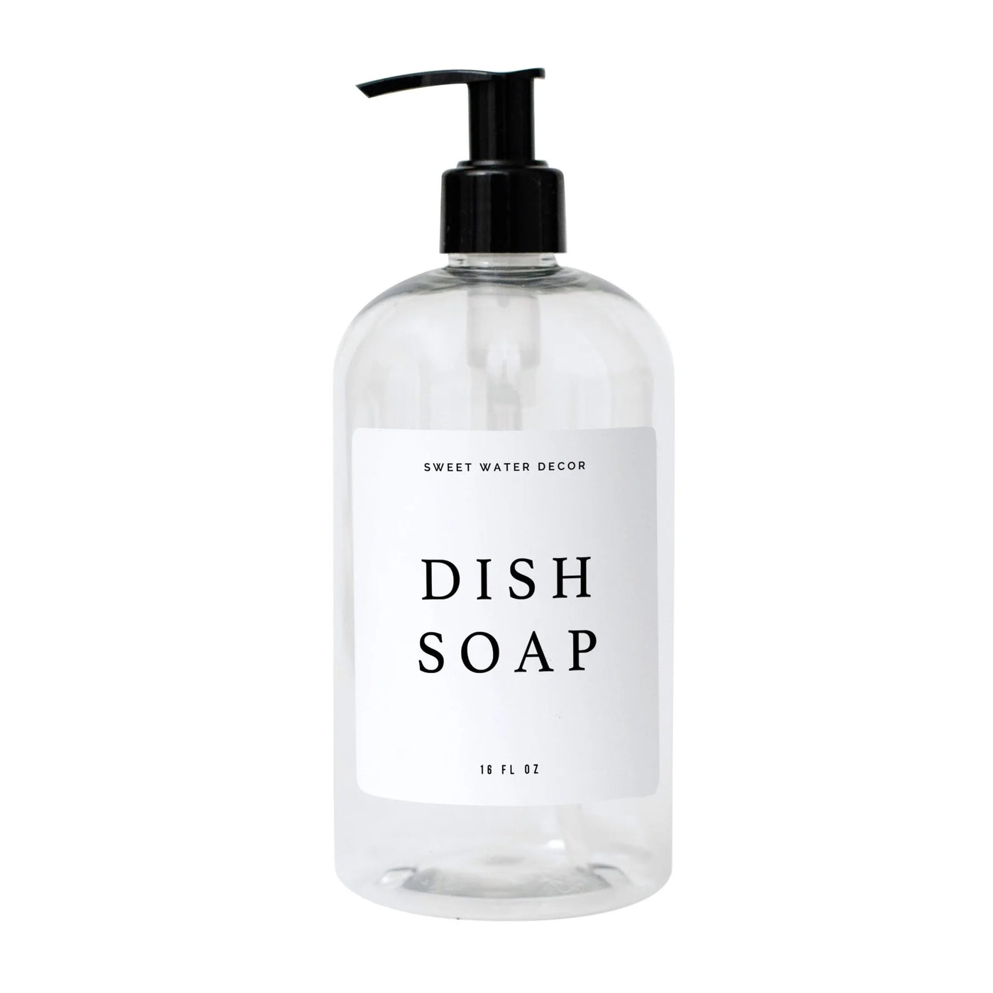 CLEAR PLACSTIC DISH SOAP - 16OZ