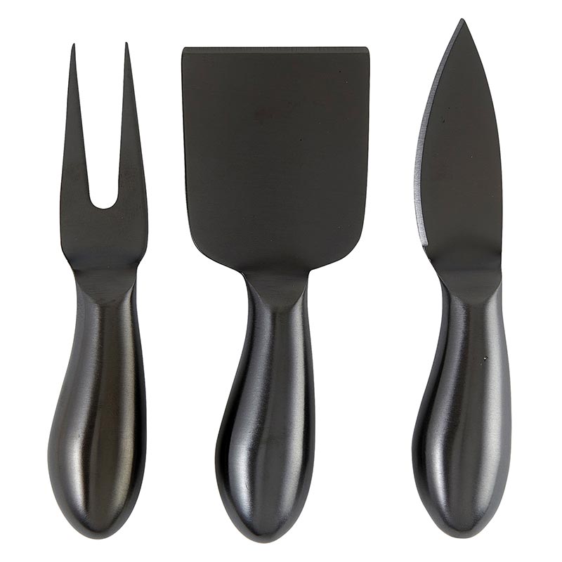 MATTE BLACK CHEESE KNIVES BOOK BOX