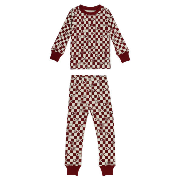 ORGANIC XO CHECKERED PJ SET